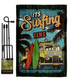 It's Surfing - Beach Coastal Vertical Impressions Decorative Flags HG106093 Made In USA