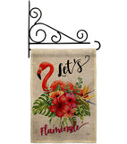 Let’s Flamingle - Beach Coastal Vertical Impressions Decorative Flags HG106094 Made In USA