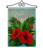 Enjoy Hibiscus - Beach Coastal Vertical Impressions Decorative Flags HG106095 Made In USA