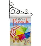 Life's A Beach - Beach Coastal Vertical Impressions Decorative Flags HG106096 Made In USA