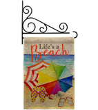 Life's A Beach - Beach Coastal Vertical Impressions Decorative Flags HG106096 Made In USA