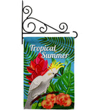 Tropical Cockatoo - Beach Coastal Vertical Impressions Decorative Flags HG106107 Made In USA