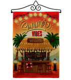 Welcome Vibes - Beach Coastal Vertical Impressions Decorative Flags HG106109 Made In USA