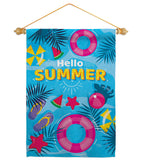 Summer Chilling - Beach Coastal Vertical Impressions Decorative Flags HG106111 Made In USA