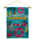 Summer Chilling - Beach Coastal Vertical Impressions Decorative Flags HG106111 Made In USA