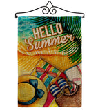 Day At Beach - Beach Coastal Vertical Impressions Decorative Flags HG106113 Made In USA