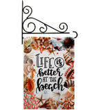 Better At Beach - Beach Coastal Vertical Impressions Decorative Flags HG106114 Made In USA