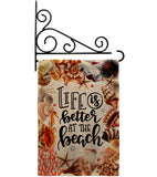 Better At Beach - Beach Coastal Vertical Impressions Decorative Flags HG106114 Made In USA