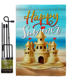 Sand Castle - Beach Coastal Vertical Impressions Decorative Flags HG106116 Made In USA