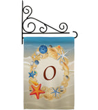 Summer O Initial - Beach Coastal Vertical Impressions Decorative Flags HG130171 Made In USA