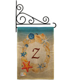 Summer Z Initial - Beach Coastal Vertical Impressions Decorative Flags HG130182 Made In USA
