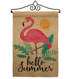 Summer Flamingo - Beach Coastal Vertical Impressions Decorative Flags HG137231 Made In USA