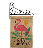 Summer Flamingo - Beach Coastal Vertical Impressions Decorative Flags HG137231 Made In USA