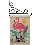 Summer Flamingo - Beach Coastal Vertical Impressions Decorative Flags HG137231 Made In USA