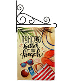 Life is Better - Beach Coastal Vertical Impressions Decorative Flags HG137482 Made In USA