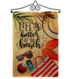 Life is Better - Beach Coastal Vertical Impressions Decorative Flags HG137482 Made In USA