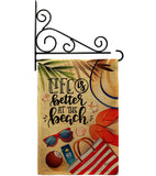 Life is Better - Beach Coastal Vertical Impressions Decorative Flags HG137482 Made In USA