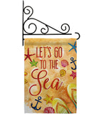 Let's Go To The Sea - Beach Coastal Vertical Impressions Decorative Flags HG192134 Made In USA
