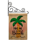 Take me to the Beach - Beach Coastal Vertical Impressions Decorative Flags HG192230 Made In USA