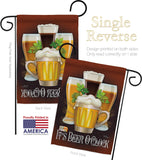 It's Beer O'Clock - Beverages Happy Hour & Drinks Vertical Impressions Decorative Flags HG117028 Made In USA