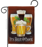 It's Beer O'Clock - Beverages Happy Hour & Drinks Vertical Impressions Decorative Flags HG117028 Made In USA