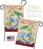 Sweet Y'all - Beverages Happy Hour & Drinks Vertical Impressions Decorative Flags HG117037 Made In USA