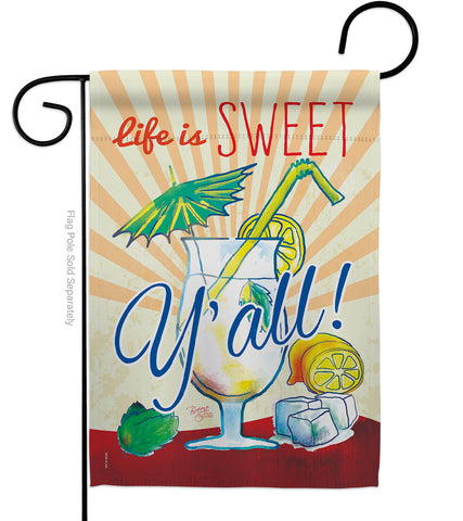 Sweet Y'all - Beverages Happy Hour & Drinks Vertical Impressions Decorative Flags HG117037 Made In USA