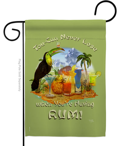 Tou-can Never Lose - Beverages Happy Hour & Drinks Vertical Impressions Decorative Flags HG117044 Made In USA