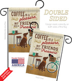 Coffee and Friends - Beverages Happy Hour & Drinks Vertical Impressions Decorative Flags HG117055 Made In USA