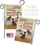 Coffee and Friends - Beverages Happy Hour & Drinks Vertical Impressions Decorative Flags HG117055 Made In USA