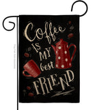 Coffee My Best Friend - Beverages Happy Hour & Drinks Vertical Impressions Decorative Flags HG117057 Made In USA
