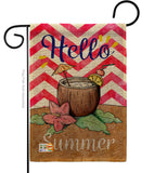 Coconut Summer Drinks - Beverages Happy Hour & Drinks Vertical Impressions Decorative Flags HG137001 Made In USA