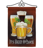 It's Beer O'Clock - Beverages Happy Hour & Drinks Vertical Impressions Decorative Flags HG117028 Made In USA