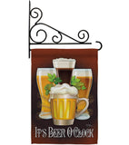 It's Beer O'Clock - Beverages Happy Hour & Drinks Vertical Impressions Decorative Flags HG117028 Made In USA