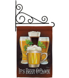 It's Beer O'Clock - Beverages Happy Hour & Drinks Vertical Impressions Decorative Flags HG117028 Made In USA