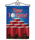 Time to Party! - Beverages Happy Hour & Drinks Vertical Impressions Decorative Flags HG117032 Made In USA