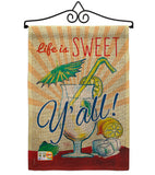 Sweet Y'all - Beverages Happy Hour & Drinks Vertical Impressions Decorative Flags HG117037 Made In USA