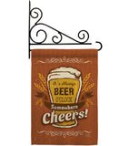 It's Always Beer O'Clock - Beverages Happy Hour & Drinks Vertical Impressions Decorative Flags HG117038 Made In USA
