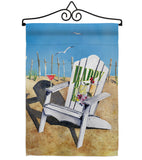 Beachside Happy Hour - Beverages Happy Hour & Drinks Vertical Impressions Decorative Flags HG117054 Made In USA