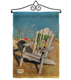 Beachside Happy Hour - Beverages Happy Hour & Drinks Vertical Impressions Decorative Flags HG117054 Made In USA