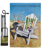 Beachside Happy Hour - Beverages Happy Hour & Drinks Vertical Impressions Decorative Flags HG117054 Made In USA