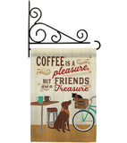 Coffee and Friends - Beverages Happy Hour & Drinks Vertical Impressions Decorative Flags HG117055 Made In USA