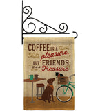 Coffee and Friends - Beverages Happy Hour & Drinks Vertical Impressions Decorative Flags HG117055 Made In USA