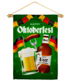 Oktoberfest Beer - Beverages Happy Hour & Drinks Vertical Impressions Decorative Flags HG117082 Made In USA