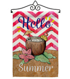 Coconut Summer Drinks - Beverages Happy Hour & Drinks Vertical Impressions Decorative Flags HG137001 Made In USA