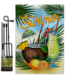 Summer Drinks - Beverages Happy Hour & Drinks Vertical Impressions Decorative Flags HG137193 Made In USA