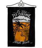 It Time To Drink - Beverages Happy Hour & Drinks Vertical Impressions Decorative Flags HG137582 Made In USA