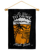 It Time To Drink - Beverages Happy Hour & Drinks Vertical Impressions Decorative Flags HG137582 Made In USA