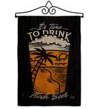 It Time To Drink - Beverages Happy Hour & Drinks Vertical Impressions Decorative Flags HG137582 Made In USA