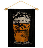 It Time To Drink - Beverages Happy Hour & Drinks Vertical Impressions Decorative Flags HG137582 Made In USA